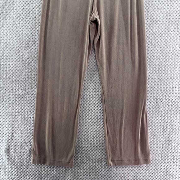 Chicos Travelers Pants 1R 8-M Brown Pull on Elastic Waist Straight Leg High Rise - Picture 7 of 14